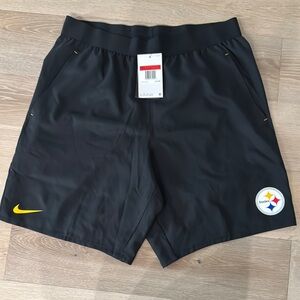 Nike Black and Yellow Athletic Shorts